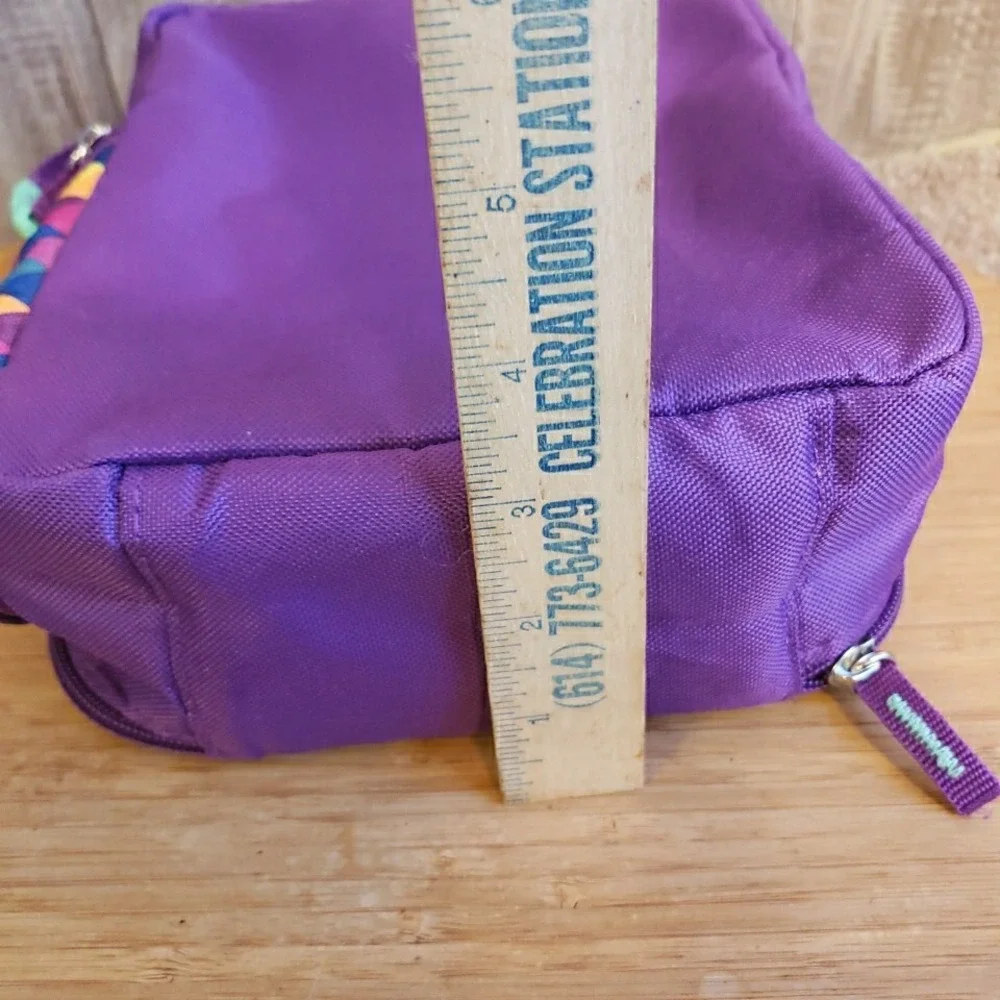VGC Thermos Soft Cooler Purple Geo. Multicolor Insulated Warm/Cold Lunch Bag/Box